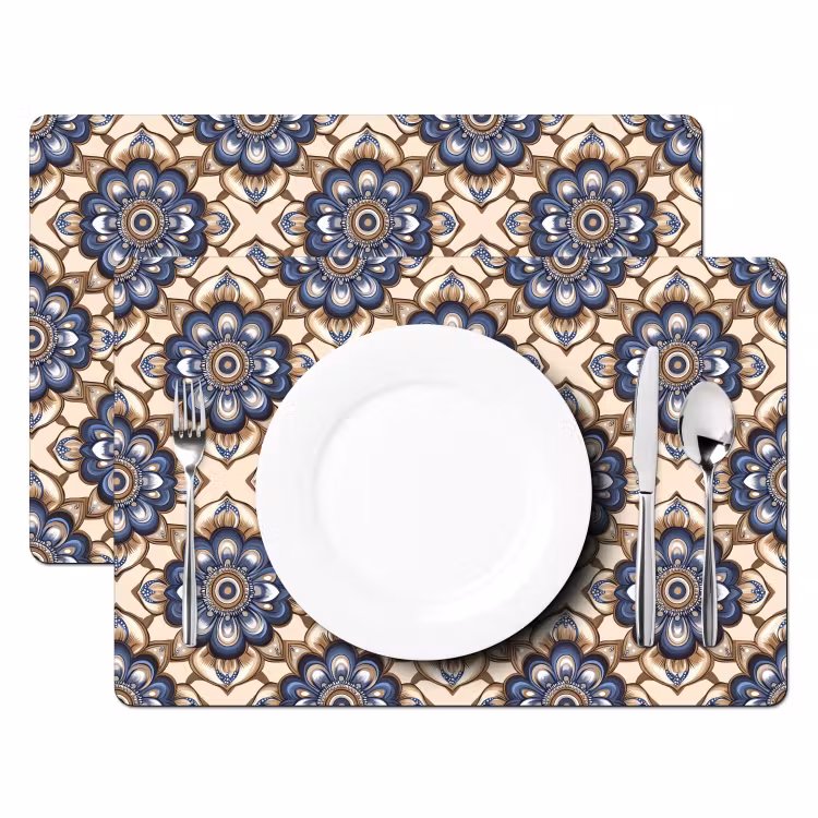 Set de table - Floral - Ornement - Bleu — 2