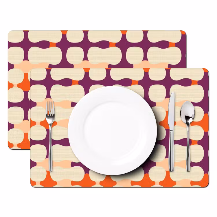 Set de table - Moderne - à motifs - coloré — 2