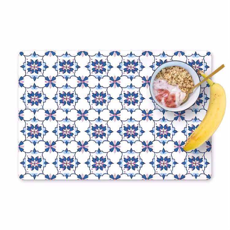 Set de table - Moderne - Motif - Bleu - Rose — 1