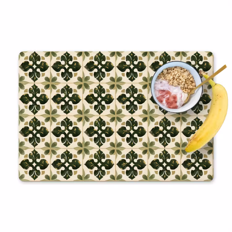 Set de table - Motif - Carrelage - Vert — 1