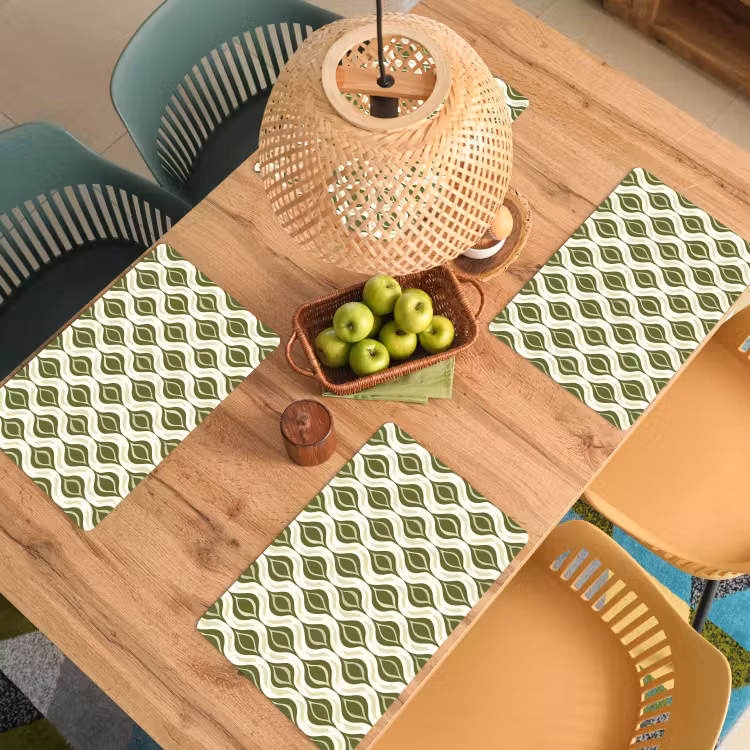 Set de table - Motif - Rétro - Vert — 4