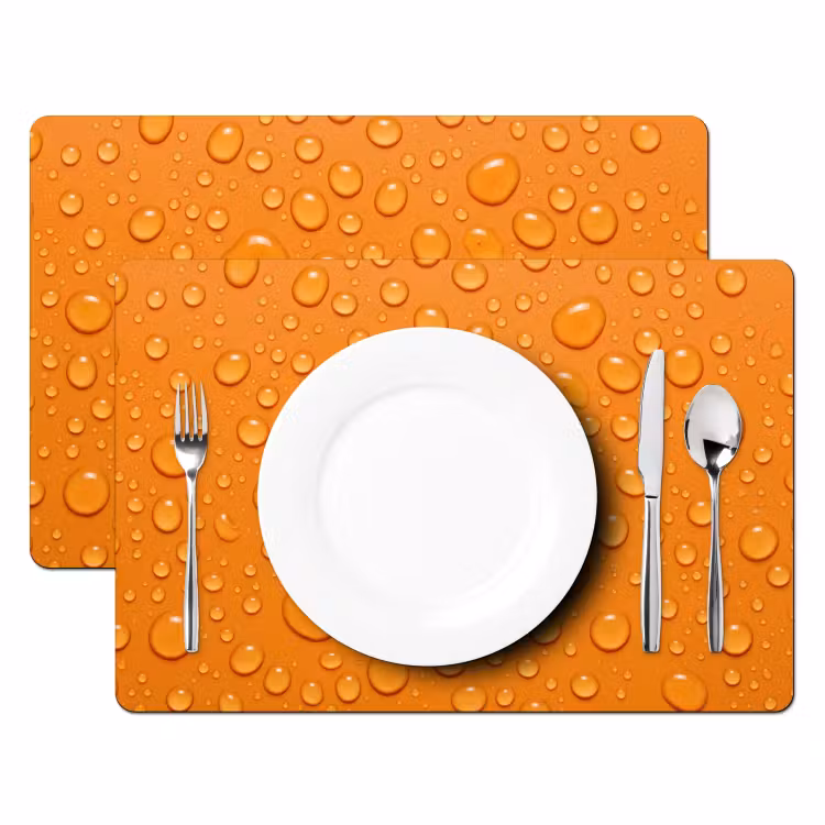 Set de table - Eau - Gouttes - Orange — 2