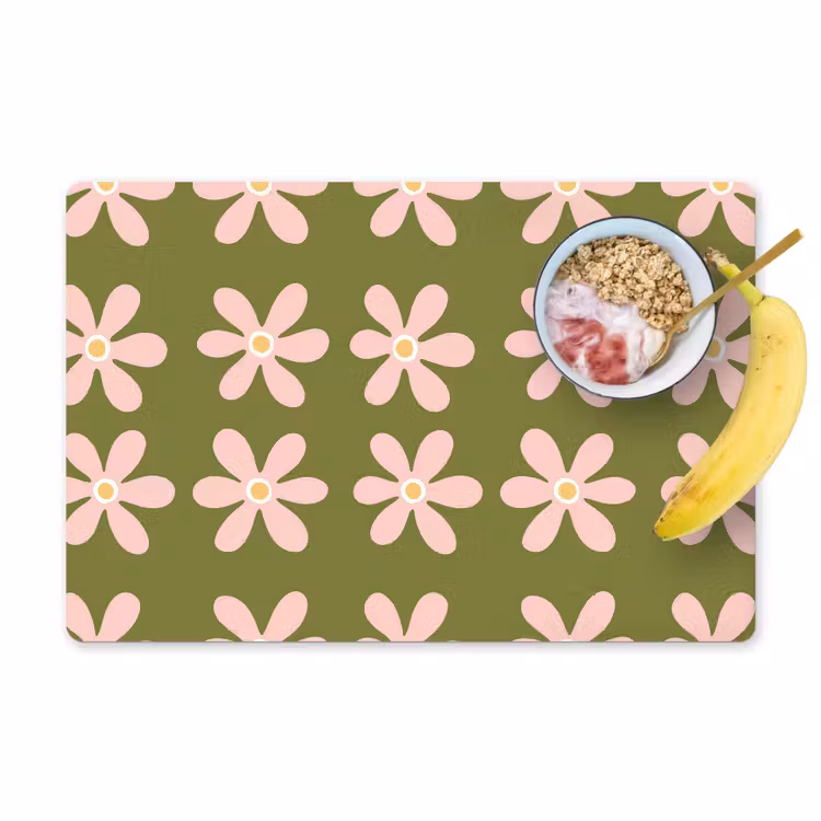 Set de table - Fleur - Moderne - Vert — 1