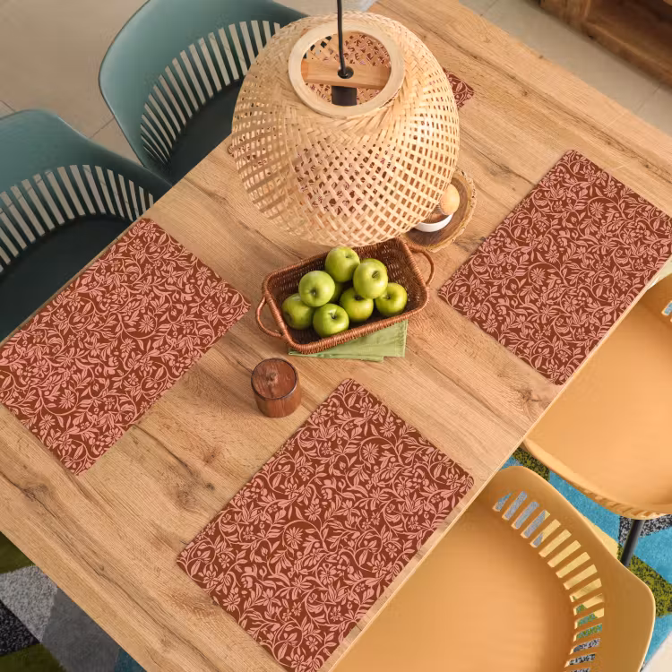 Set de table - Fleurs - Impression - Rose — 4