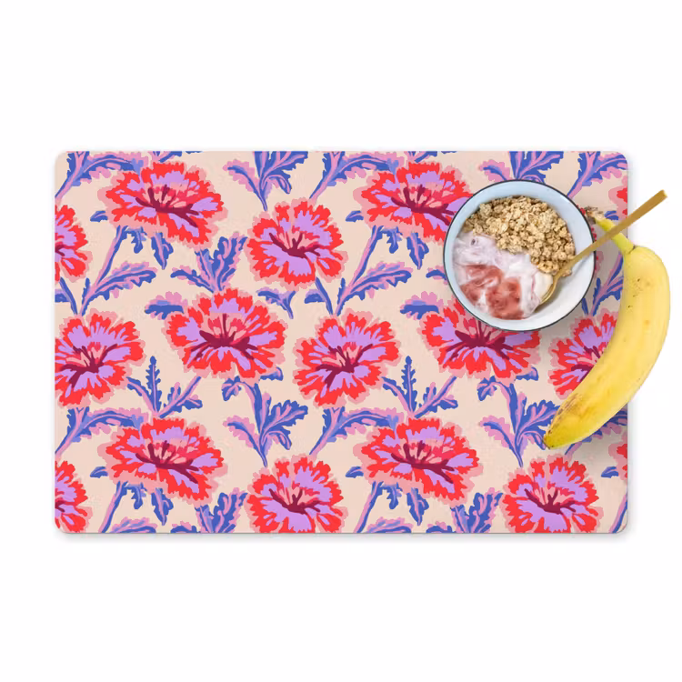 Set de table - Fleurs - Motif - Multicolore — 1