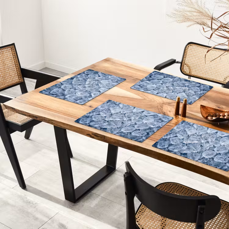Set de table - Glaçons - Eau - Bleu — 3