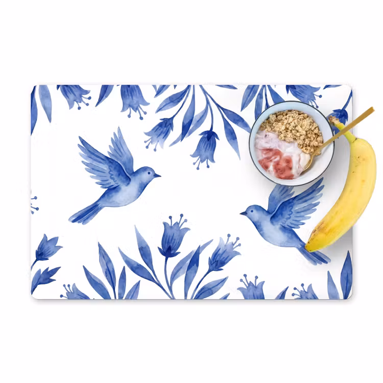 Set de table - Moderne - Oiseaux - Delftware — 1