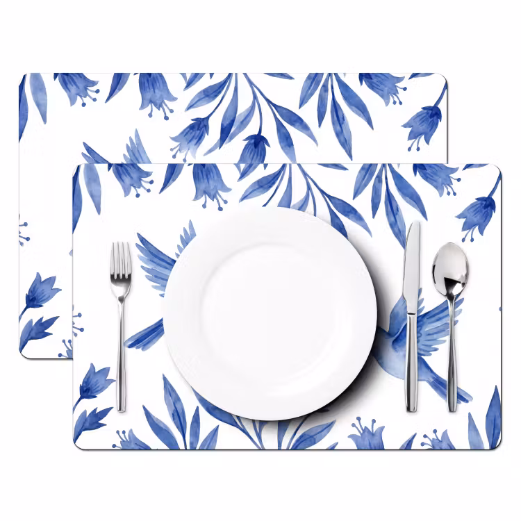 Set de table - Moderne - Oiseaux - Delftware — 2