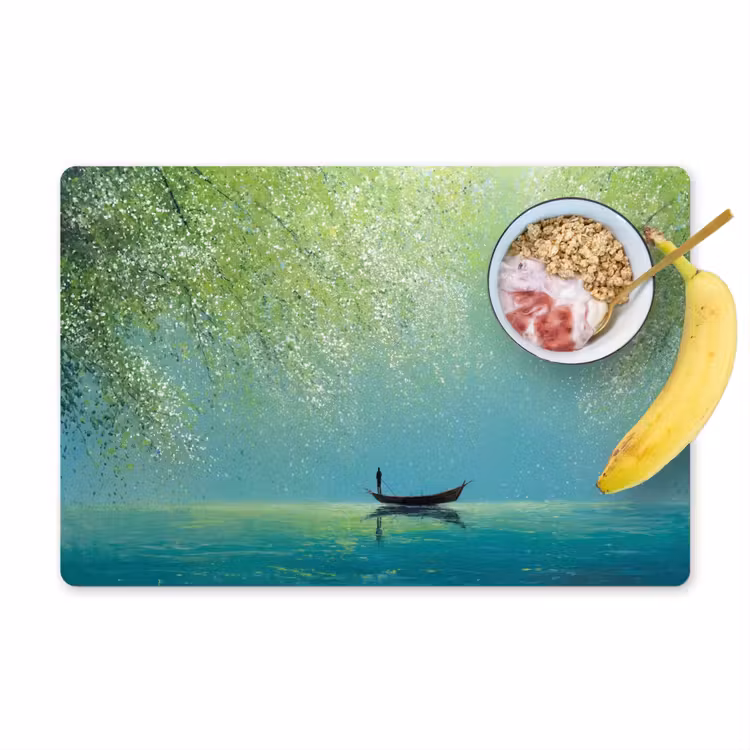 Set de table - Bateau - Eau - Feuilles - Fleurs — 1