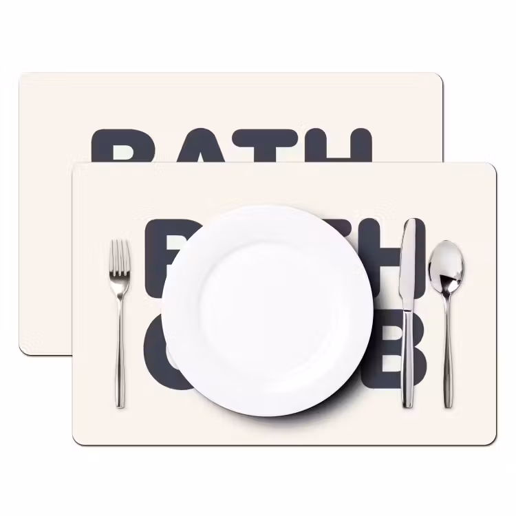 Set de table - Citation - Gris - Blanc — 2
