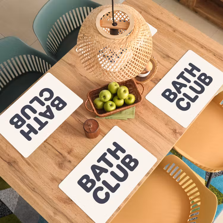 Set de table - Citation - Gris - Blanc — 4
