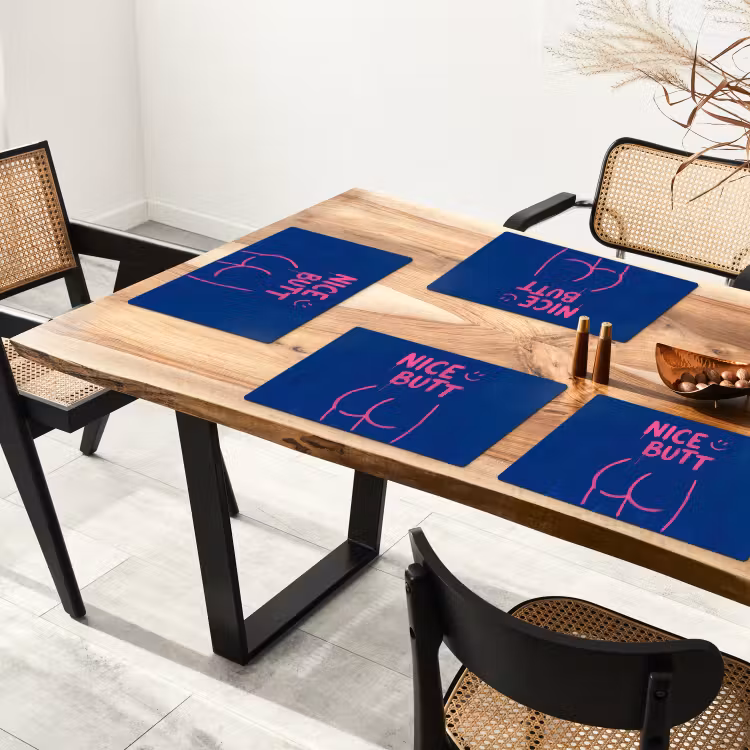 Set de table - Effronté - Amusant - Bleu — 3