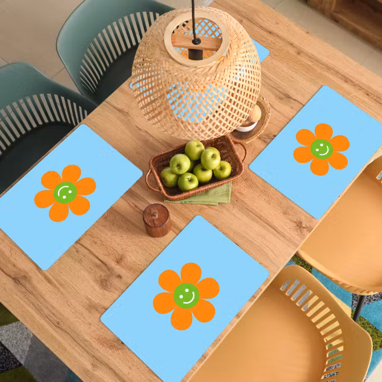 Set de table - Fleur - Sourire - Coloré — 4