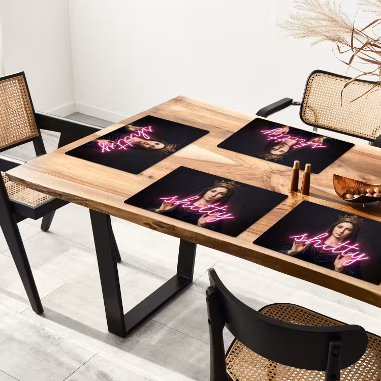 Set de table - Ironique - Texte - Néon — 3