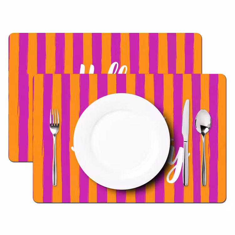 Set de table - Moderne - Bonjour - Orange — 2