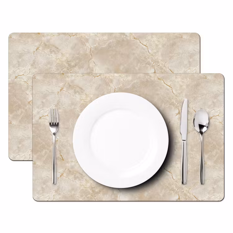 Set de table - Beige clair - Marbre - Veines — 2