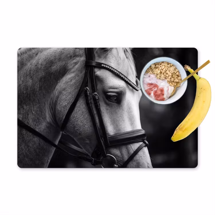 Set de table - Cheval - Gris - Portrait — 1