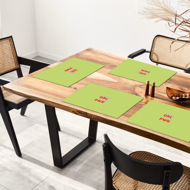 Set de table - Grl pwr - Vert - Rouge - 3D — 3