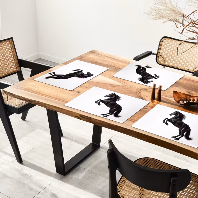 Set de table - Noir - Cheval - Portrait — 3