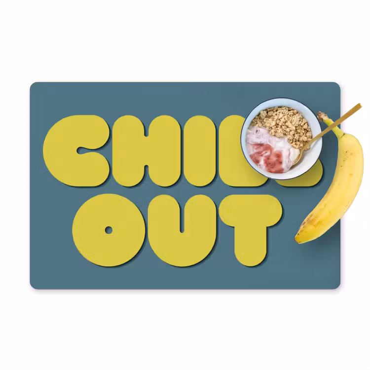 Set de table - Chill out - Jaune - Bleu — 1