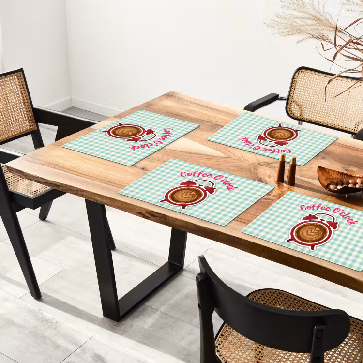 Set de table - Café - Horloge - Vert — 3