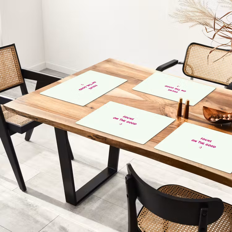 Set de table - Focus - Beige - Rose - Smiley — 3