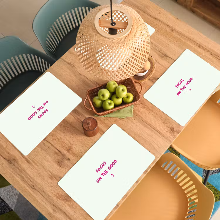 Set de table - Focus - Beige - Rose - Smiley — 4