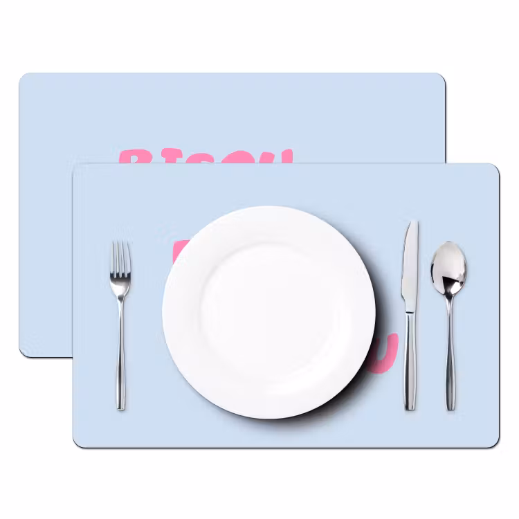 Set de table - Lèvres - Bisou - Bleu — 2