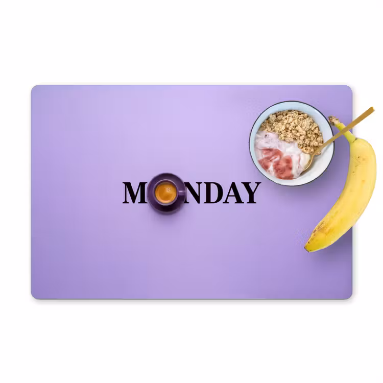 Set de table - Lundi - Mug - Café - Violet — 1