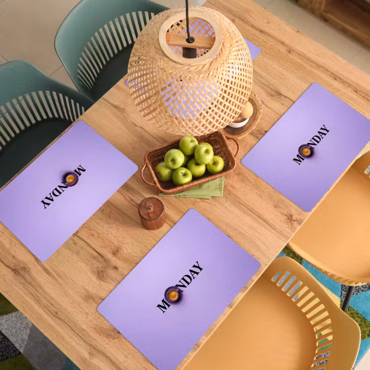 Set de table - Lundi - Mug - Café - Violet — 4