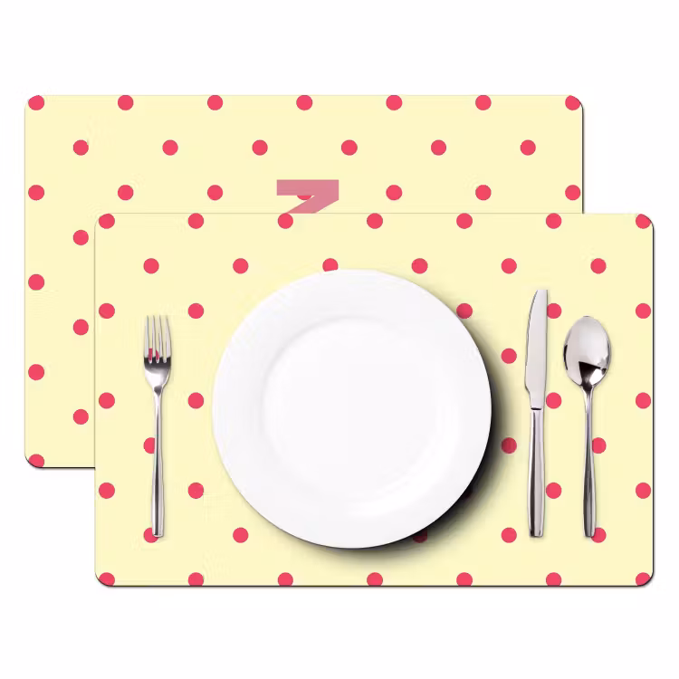 Set de table - Nice - Dots - Pink - Yellow — 2