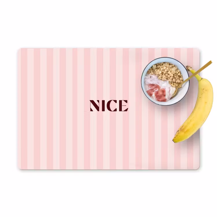 Set de table - Nice - Rayures - Rose — 1