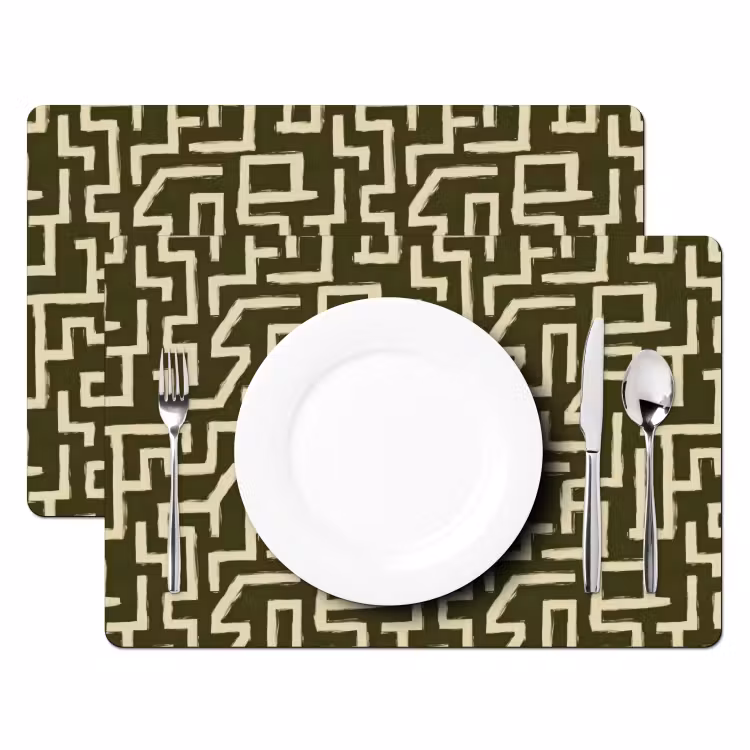 Set de table - Abstrait - Lignes - Vert — 2