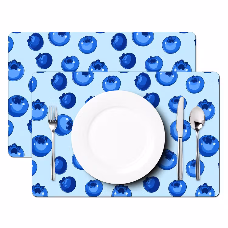 Set de table - Baies - Moderne - Bleu — 2