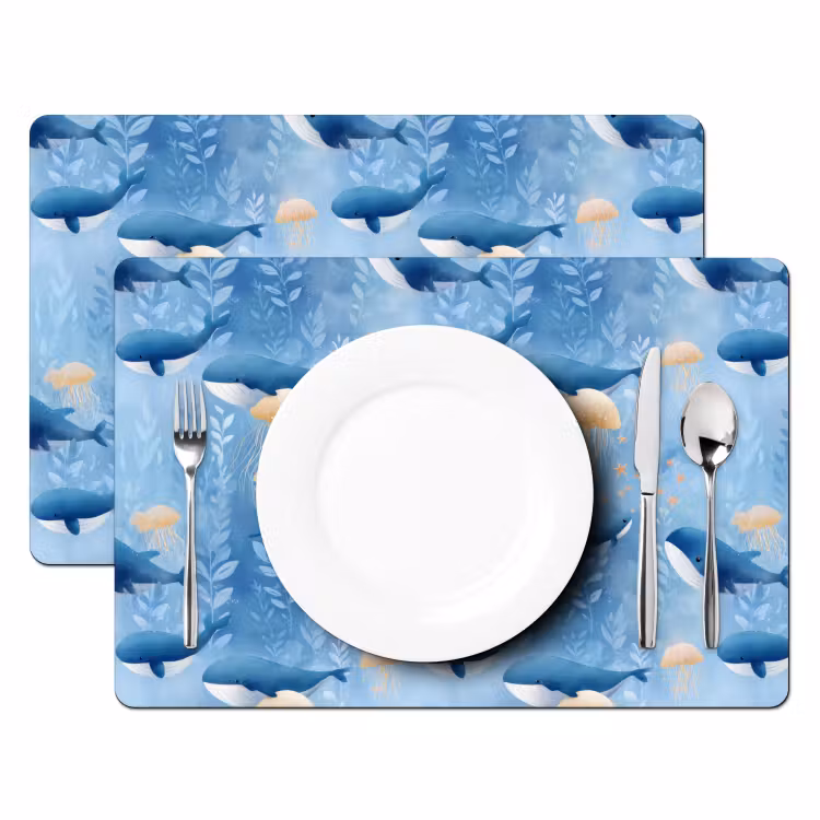 Set de table - Baleines - Océan - Bleu — 2