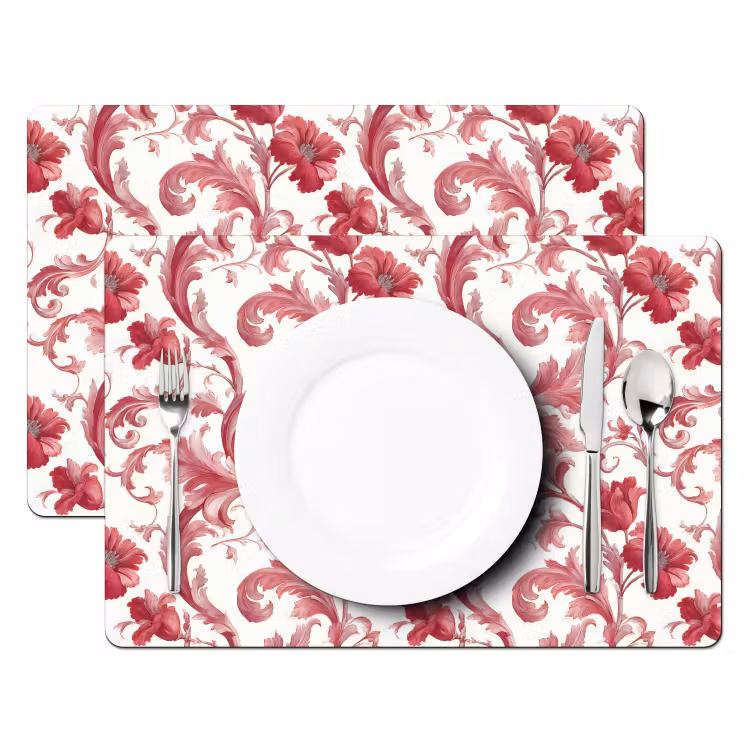 Set de table - Baroque - Motif - Rouge — 2