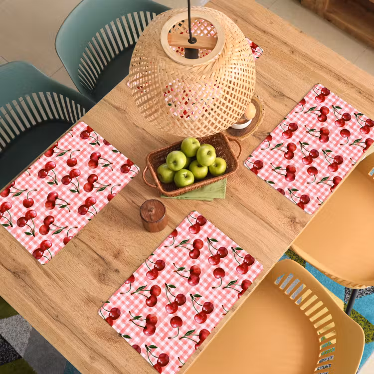 Set de table - Cherry - Blocs - Rouge — 4