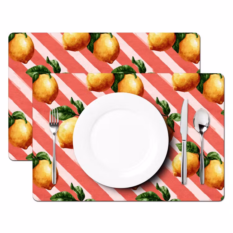 Set de table - Citron - Illustré - Orange — 2