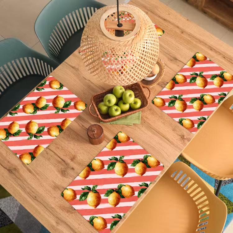 Set de table - Citron - Illustré - Orange — 4