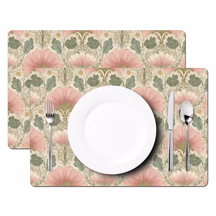 Set de table - Classique - Motif - Rose — 2