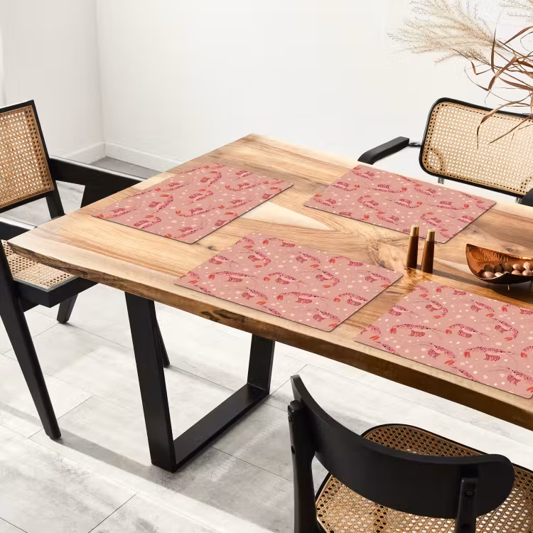 Set de table - Crevettes - Points - Rose — 3