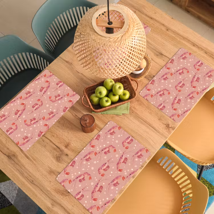 Set de table - Crevettes - Points - Rose — 4
