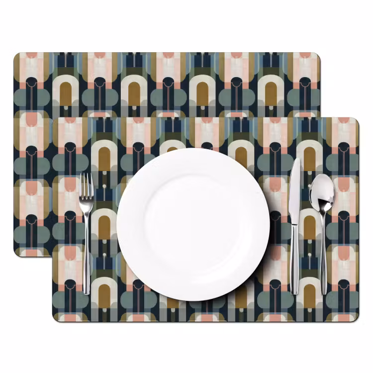 Set de table - Géographique - Moderne - Coloré — 2