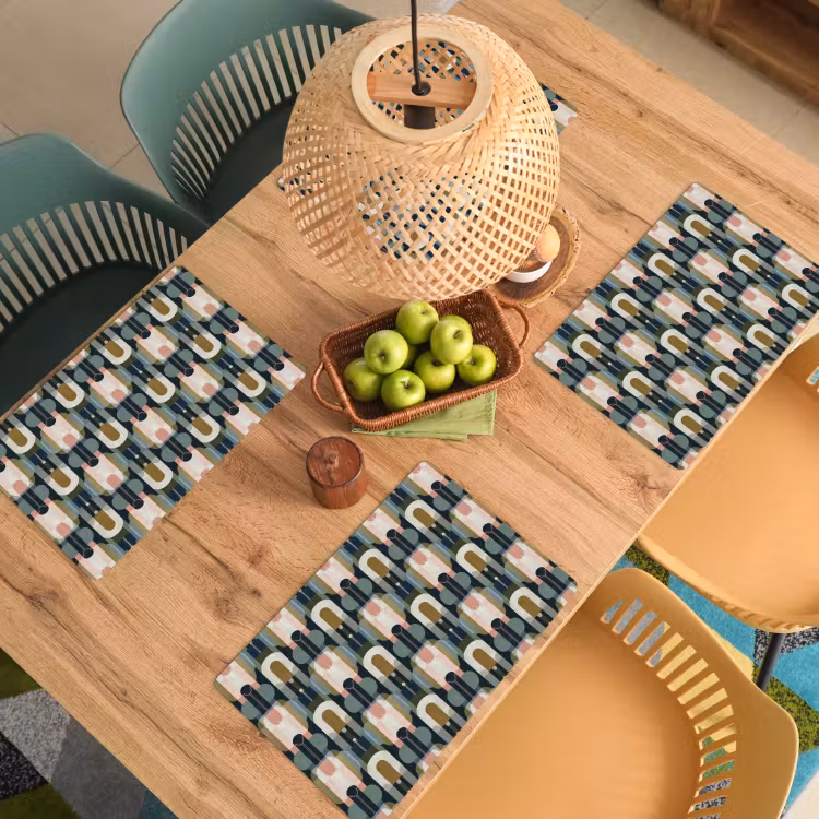 Set de table - Géographique - Moderne - Coloré — 4