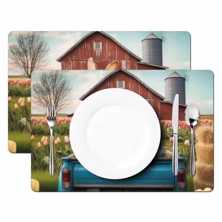 Set de table - Lapin - Ferme - Oeufs — 2