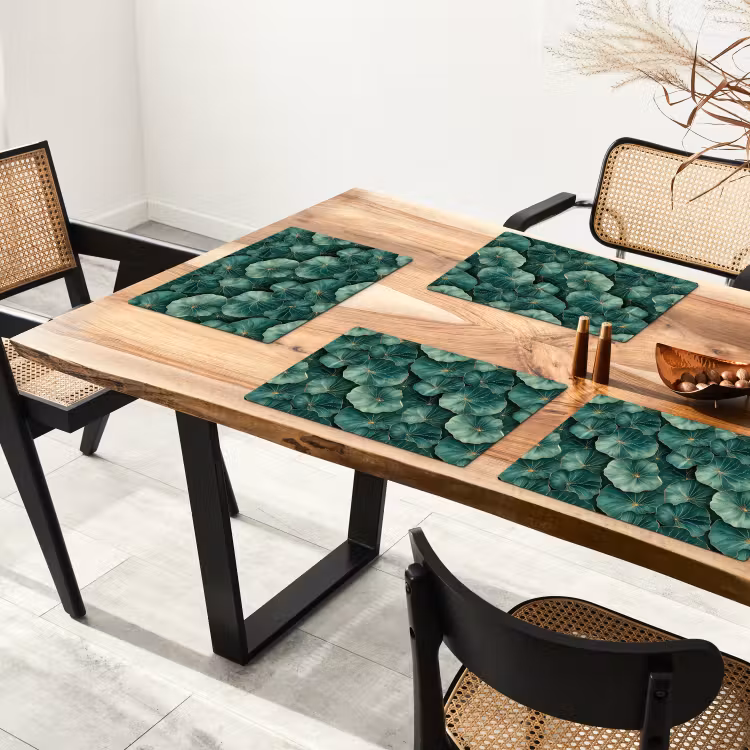 Set de table - Motif - Feuilles - Vert — 3