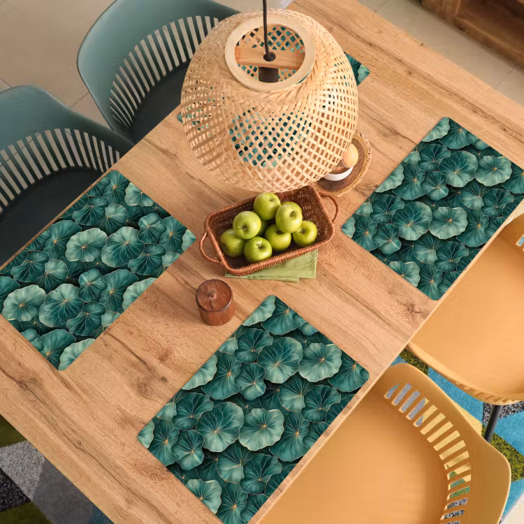 Set de table - Motif - Feuilles - Vert — 4