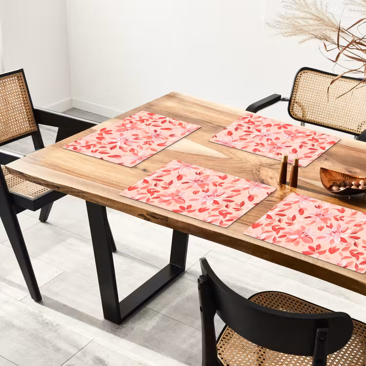 Set de table - Botanique - Fleurs - Rouge — 3