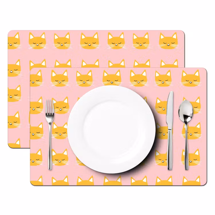 Set de table - Chats - Motif - Rose — 2