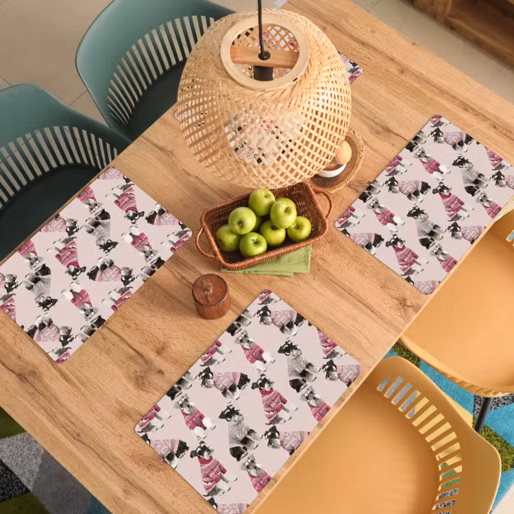 Set de table - Chiens - Pulls - Rouge — 4